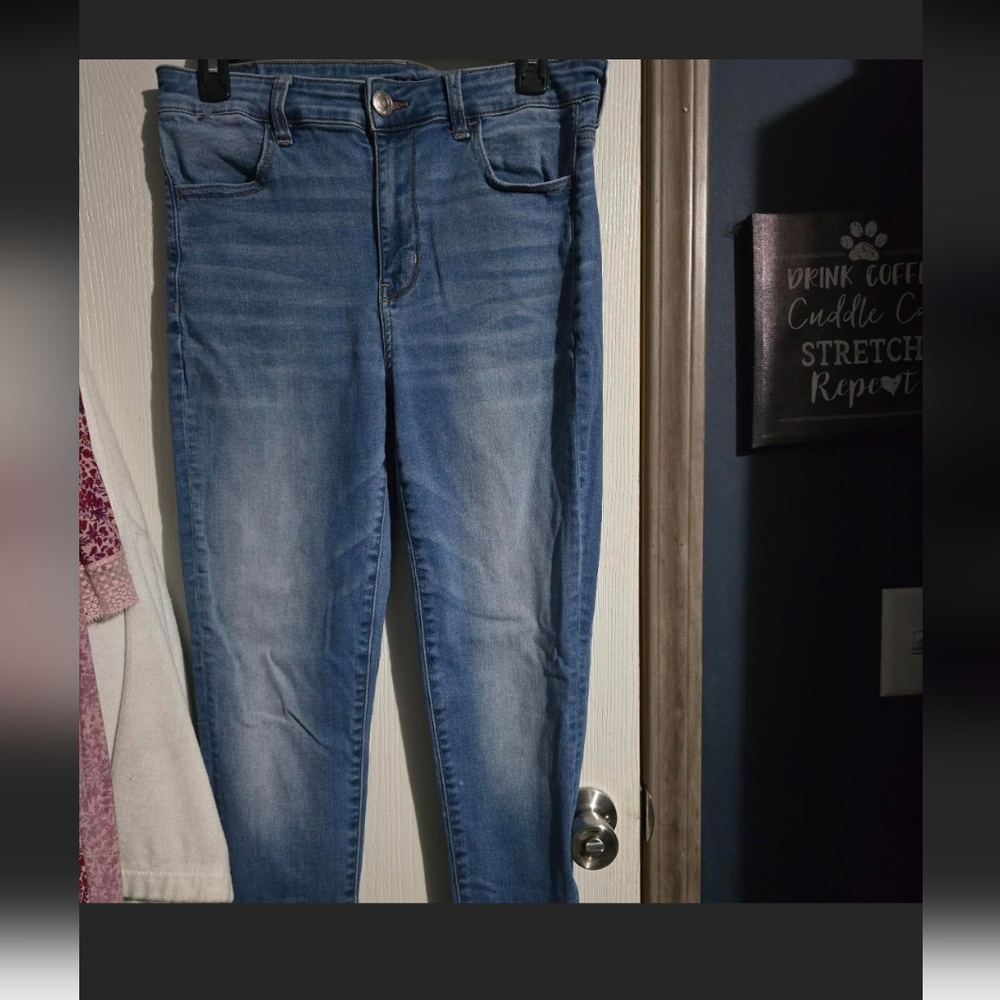American Eagle Outfitters Blue Hi Rise Jeggings